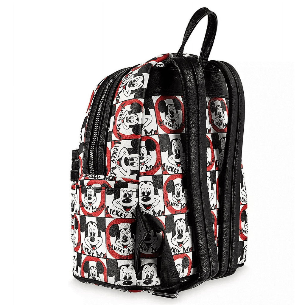 Backpack with Mickey Mouse pattern on a white background