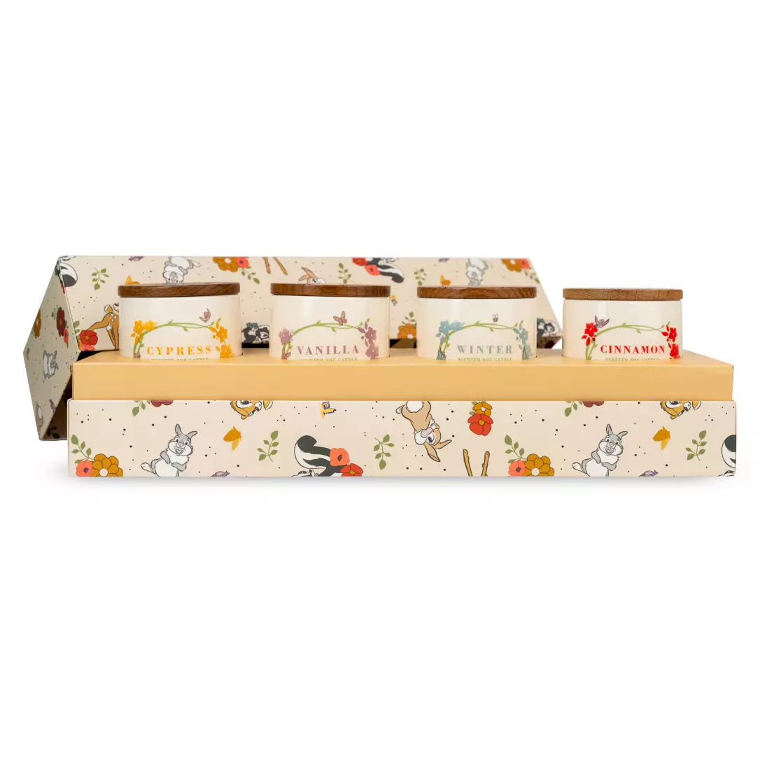 Disney Parks Bambi Comfy and Cosy Candles, Set of 4