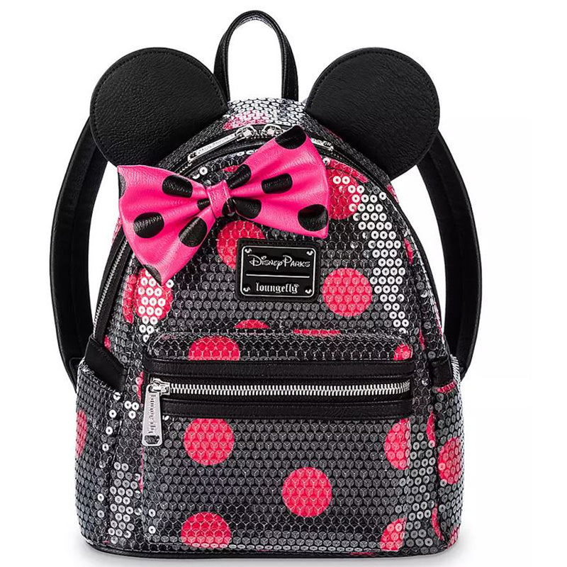 Loungefly Minnie Mouse Classic Red & White Sequin Polka Dot Mini Backpack