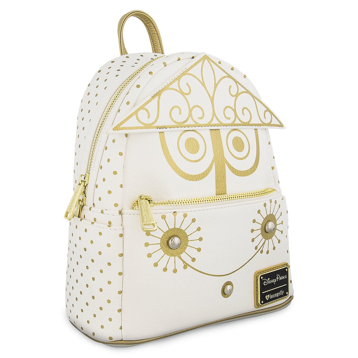 Disney Parks "it's a small world" Mini Backpack by Loungefly – Metallic Gold & White