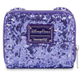 Sequined wallet with Disney Parks and Loungefly branding on a white background