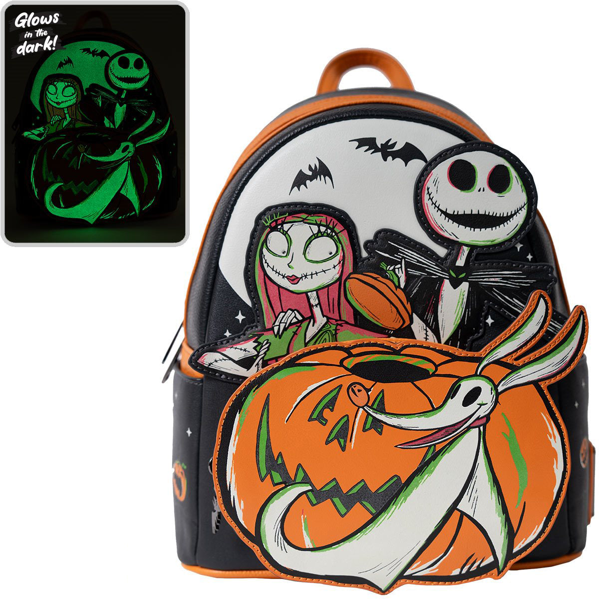Loungefly Disney100 The Nightmare Before Christmas Glow-in-the-Dark Mini Backpack