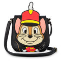 Cartoon character bag with a red hat on a white background