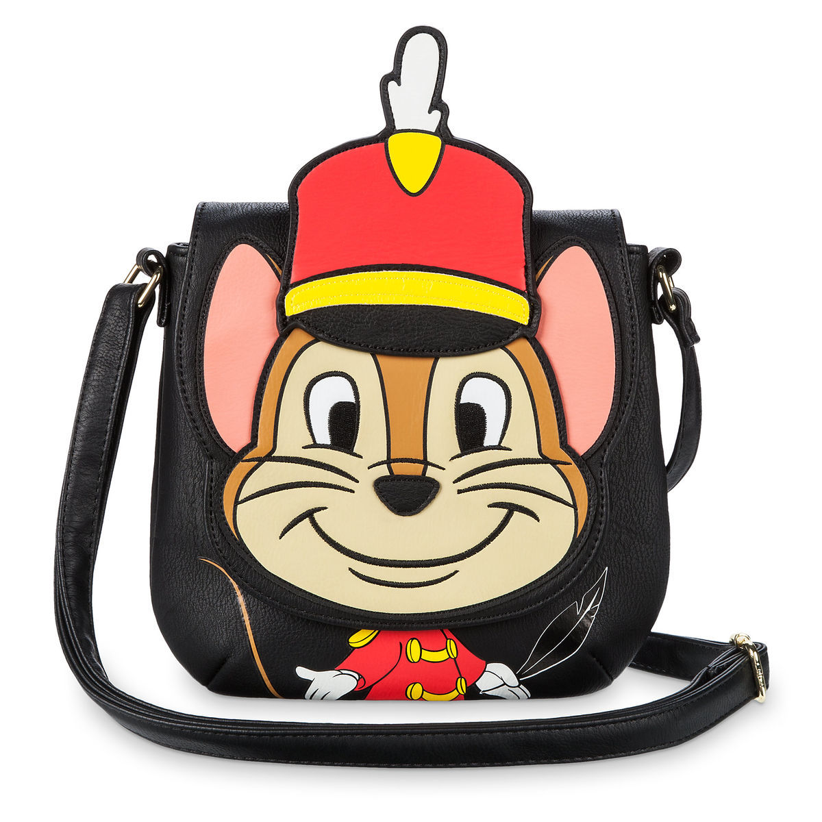 Cartoon character bag with a red hat on a white background