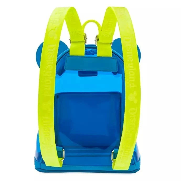Disney Parks Mickey Mouse Icon Clear & Blue Translucent Mini Backpack by Loungefly