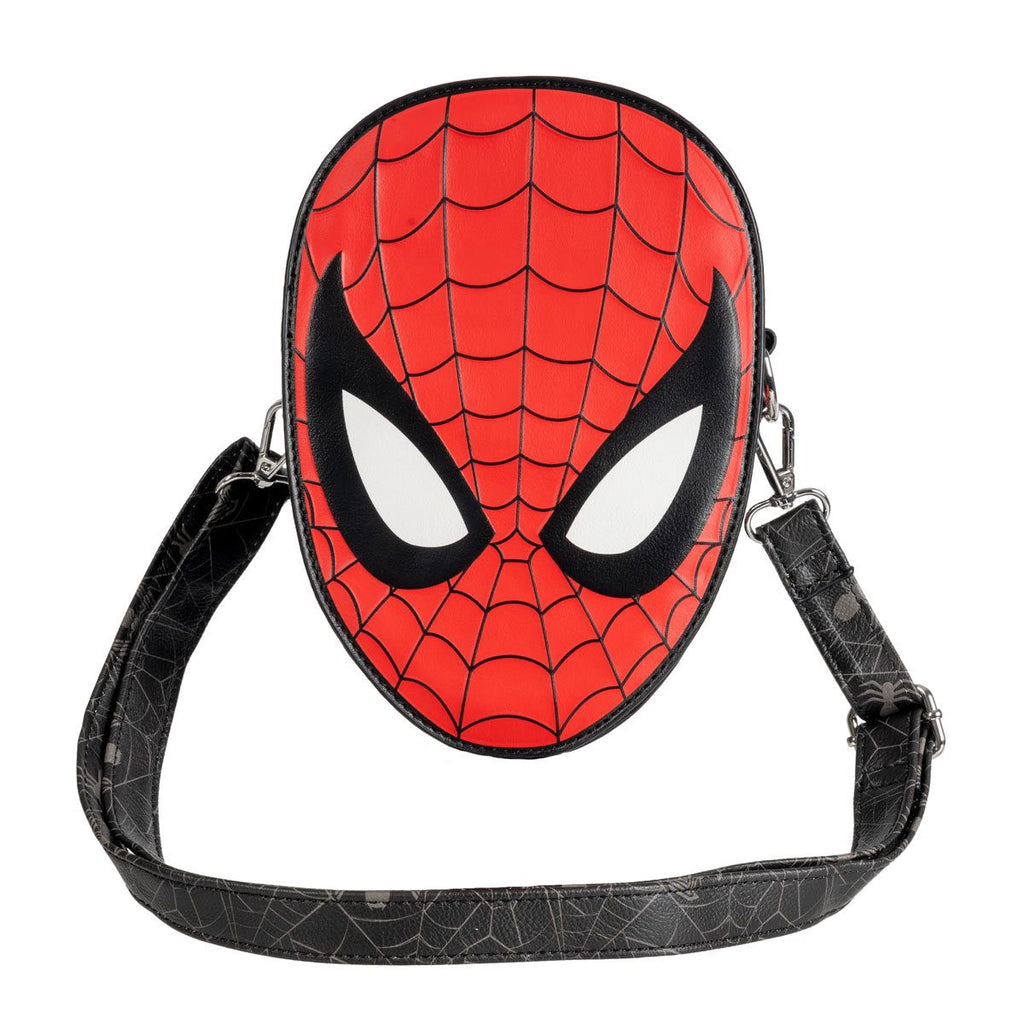 Limited Edition Spider-Man vs. Venom Glow-in-the-Dark Mask Crossbody Bag by Loungefly