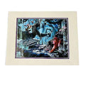 Disney Lion King Rafiki and Simba Print by Brett Owens, 11x14 matted with foamboard, artist bio card included.