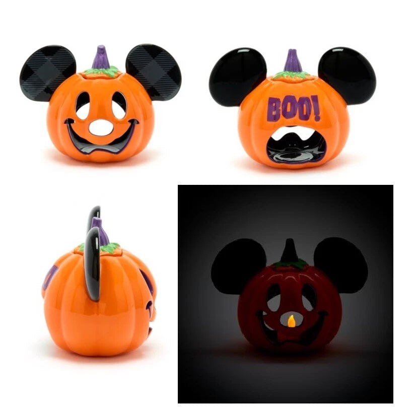 Walt Disney World Mickey Mouse Pumpkin Tealight/Votive Holder - Halloween Decor